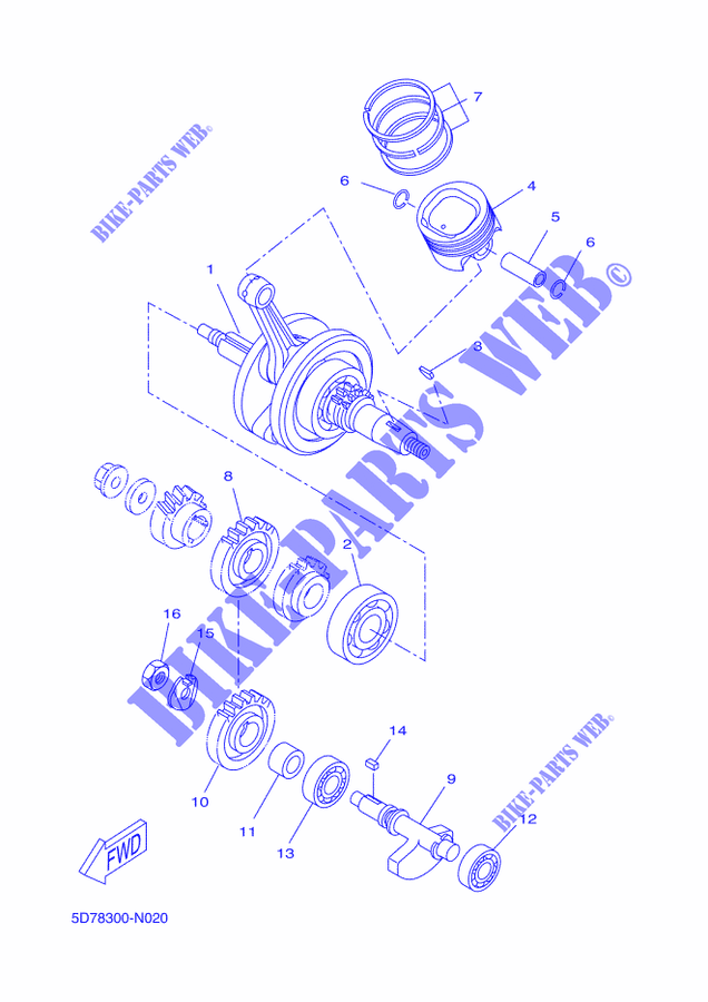 N°2 : Roulement vilebrequin 