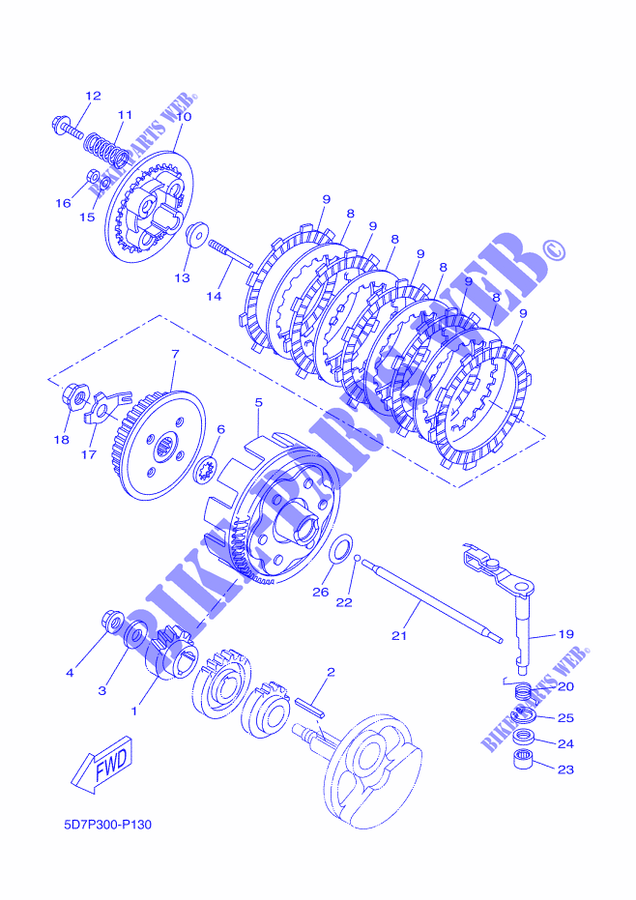 N°23 : Roulement levier de débrayage